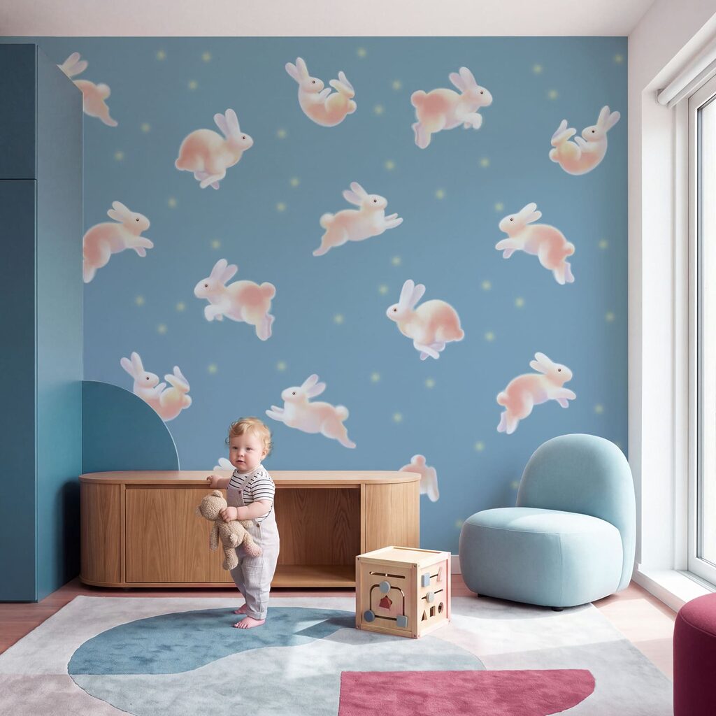 Einhörner und Sterne in einem Interieur