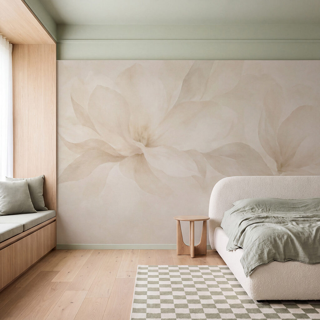 Sanfte Blütenblätter in einem Interieur