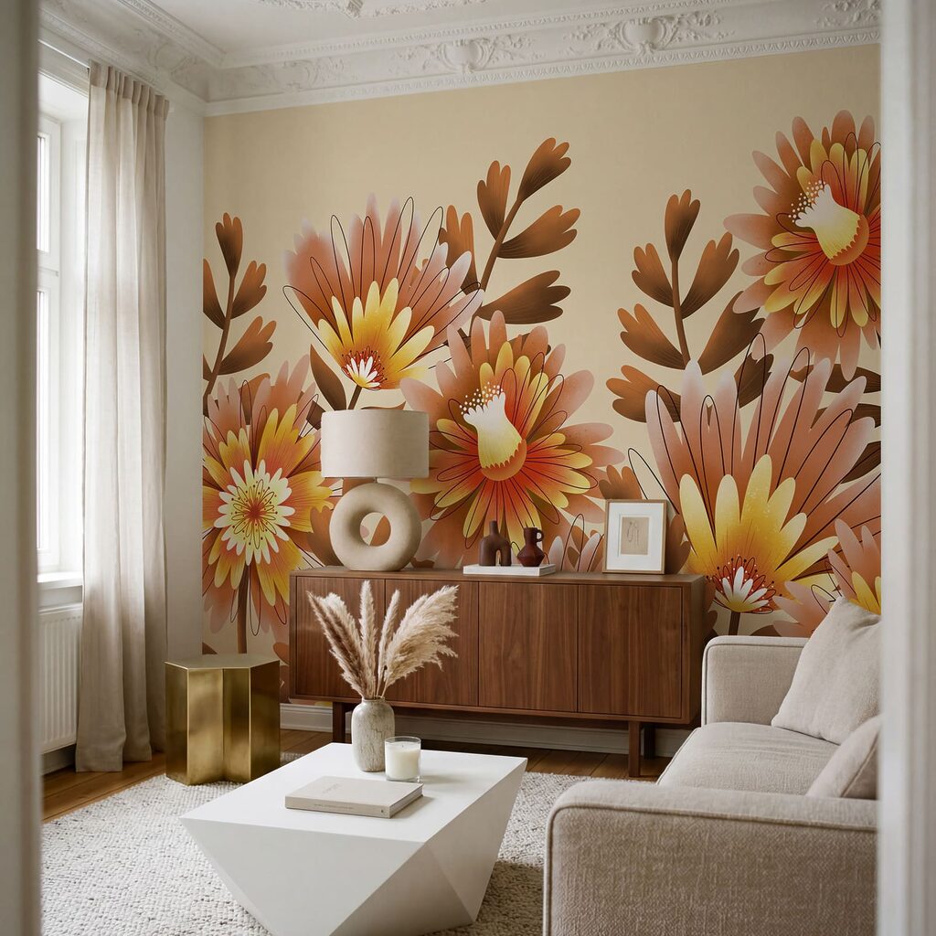 In voller Blüte in einem Interieur