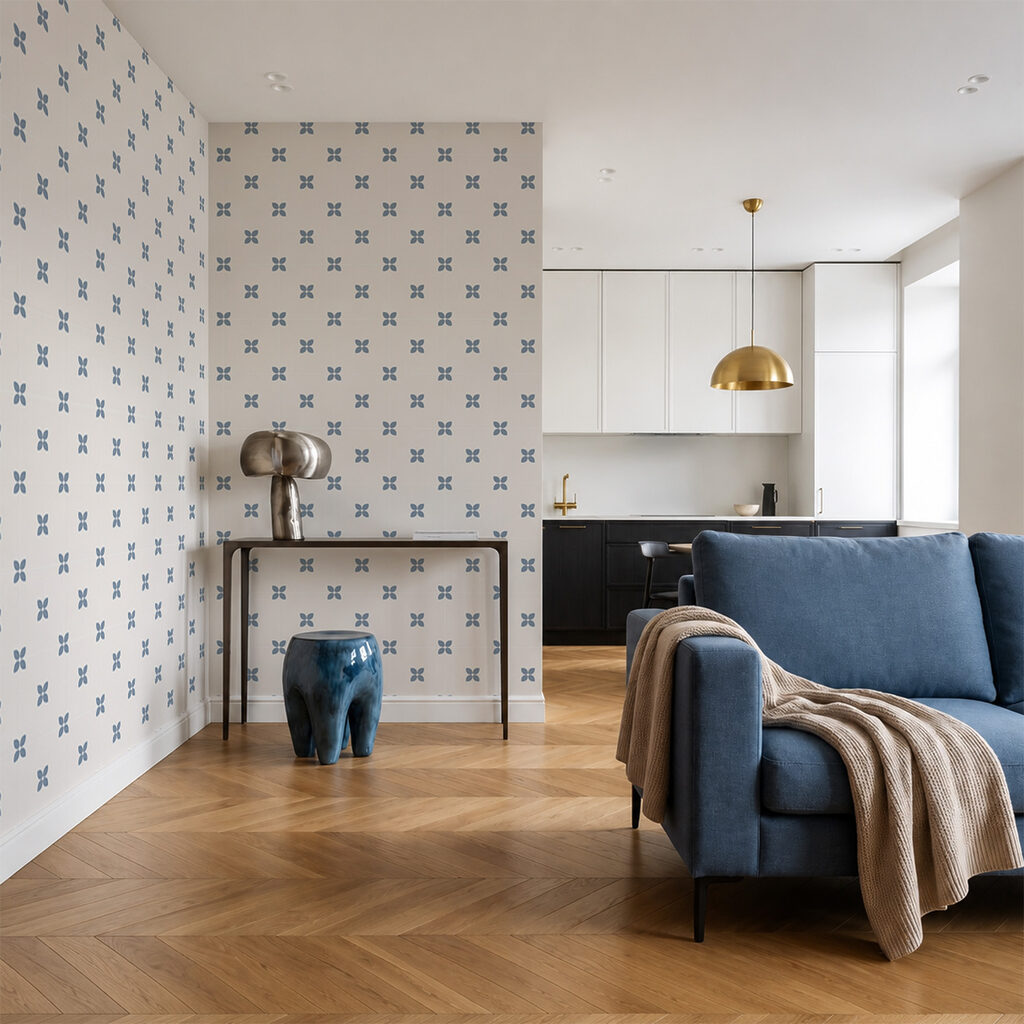 Kleine Kreuze im Rhythmus in einem Interieur