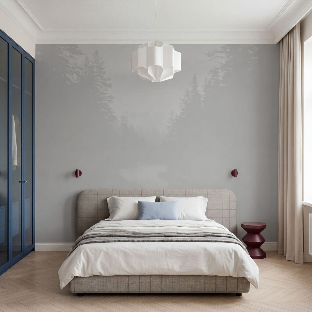 Langsam verblassender Wald in einem Interieur