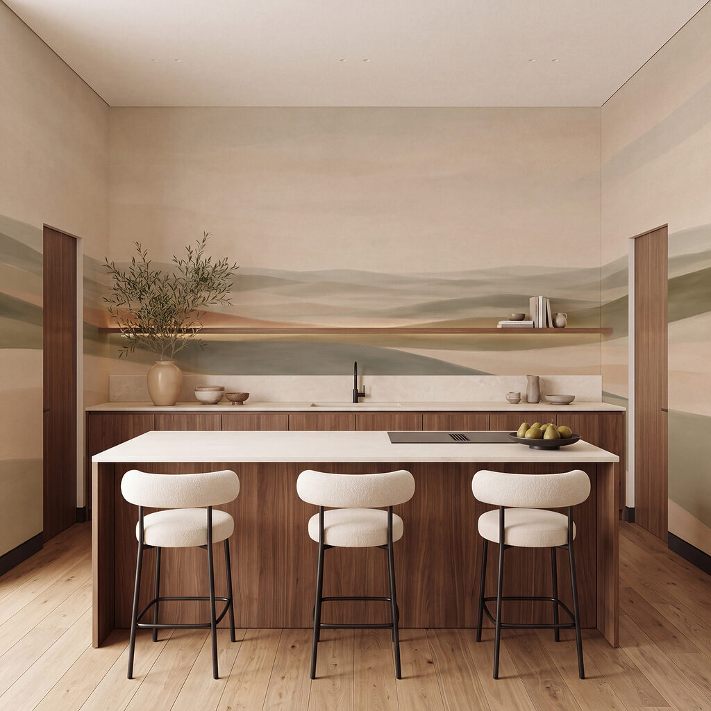 Ferne Felder in Farbschichten — Interieur 4