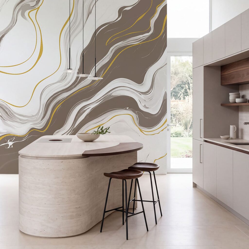 Goldlinien und fließende Adern — Interieur 3
