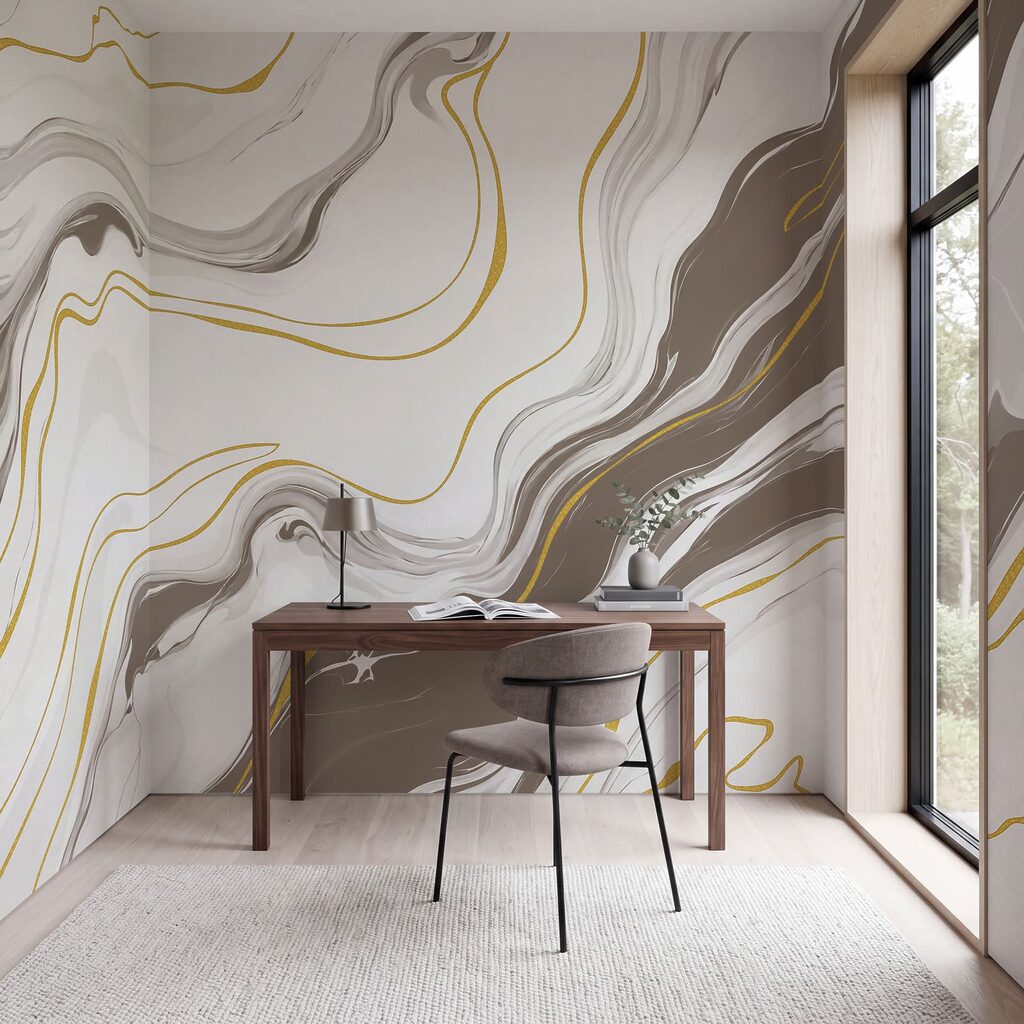 Goldlinien und fließende Adern — Interieur 5