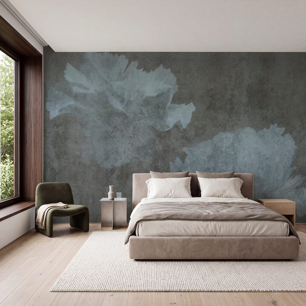 Blütenschemen auf alter Farbe — Interieur 2