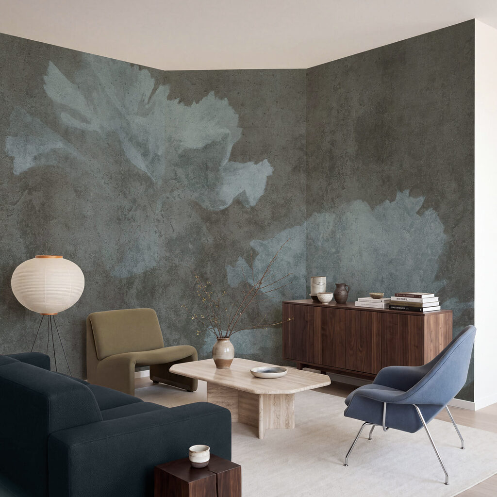 Blütenschemen auf alter Farbe — Interieur 3