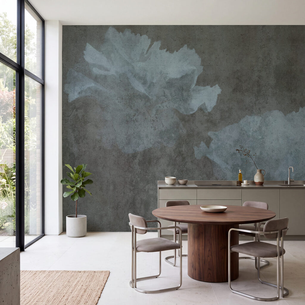 Blütenschemen auf alter Farbe — Interieur 1