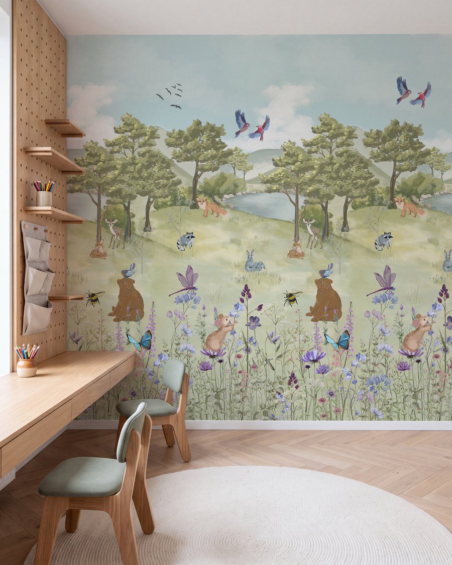 Waldfreunde zwischen Wiesenblumen — Interieur 7