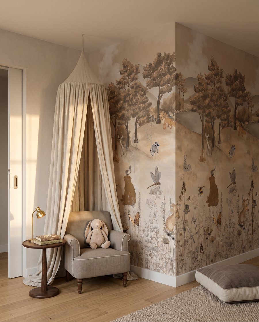 Waldfreunde in sanften Sandtönen — Interieur 1