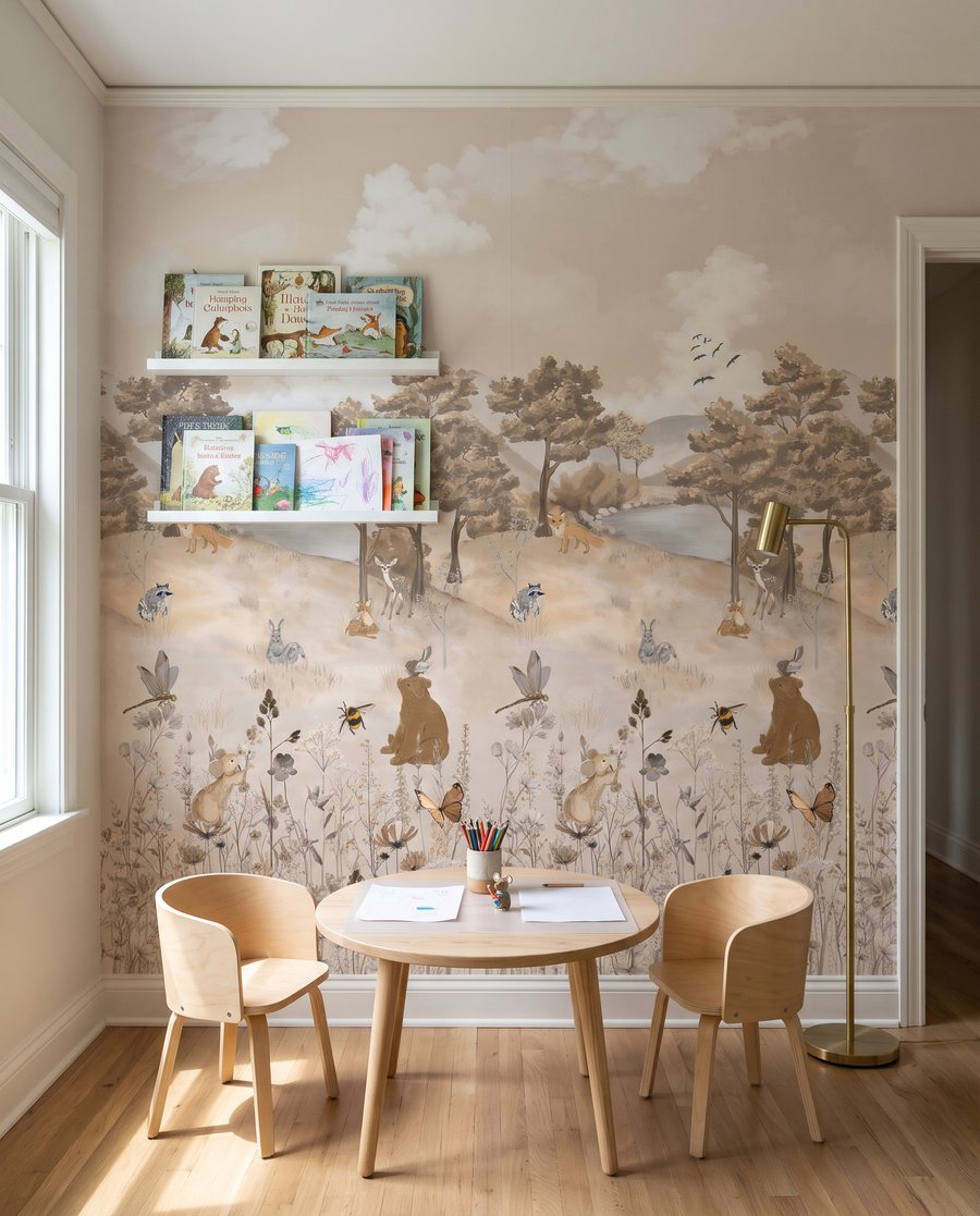 Waldfreunde in sanften Sandtönen — Interieur 4