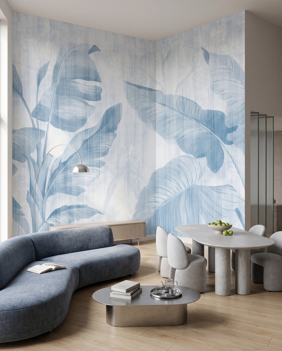 Blattschatten auf verwittertem Weiß — Interieur 5