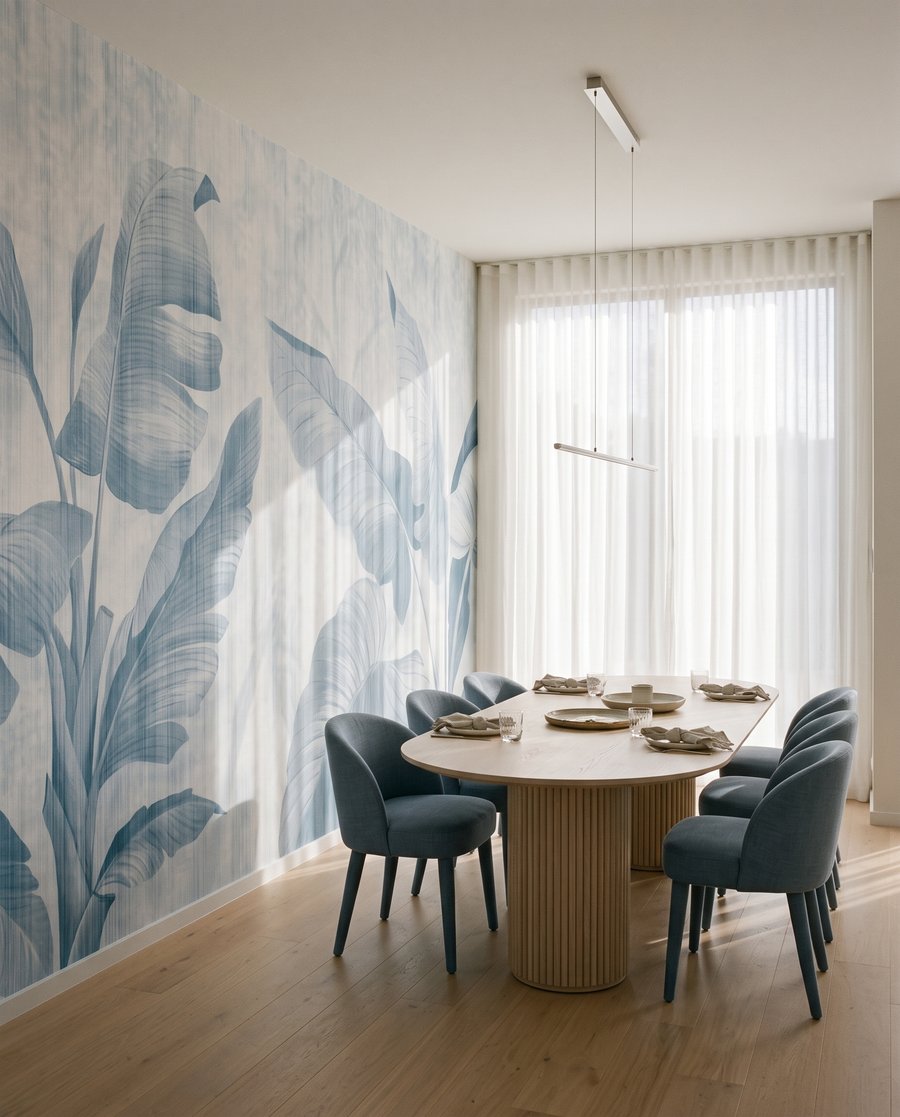 Blattschatten auf verwittertem Weiß — Interieur 6