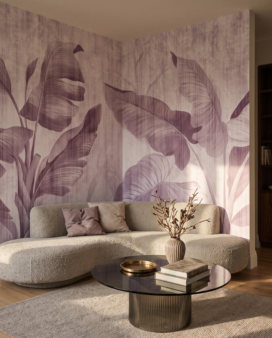 Blattschatten auf verwittertem Weiß — Interieur 2