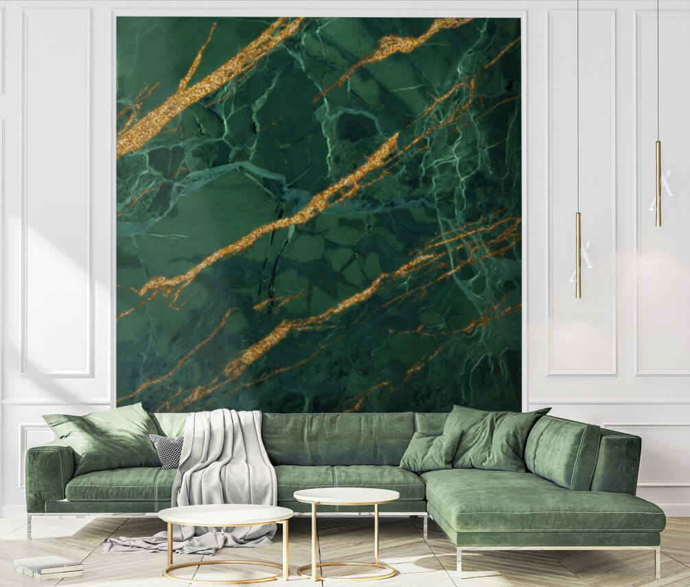 Smaragdgrüner Stein mit Goldadern — Interieur 1
