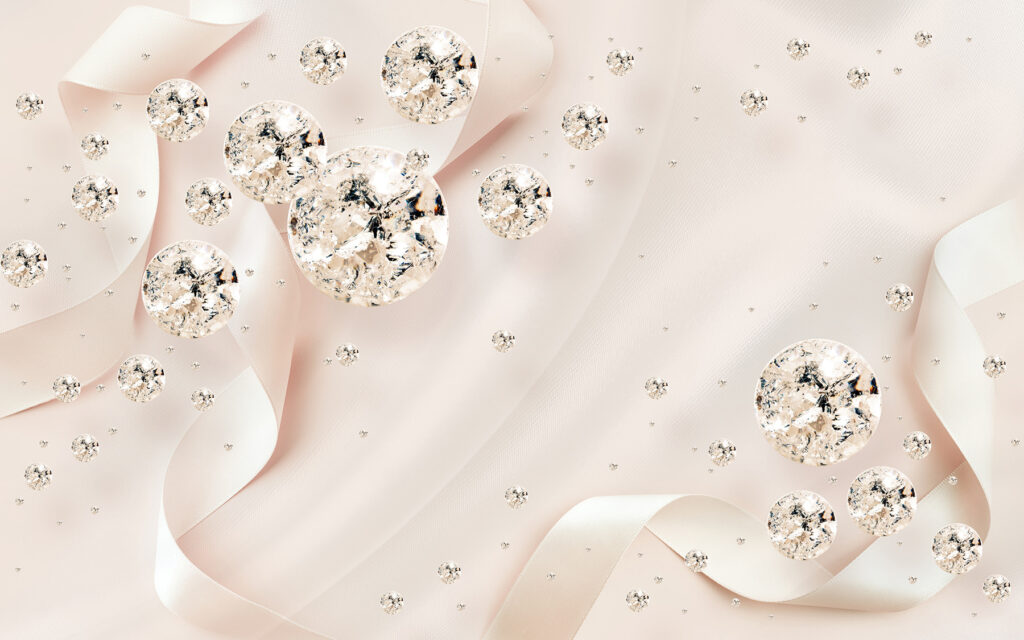 Bänder und glitzernde Kugeln — ganzes Design