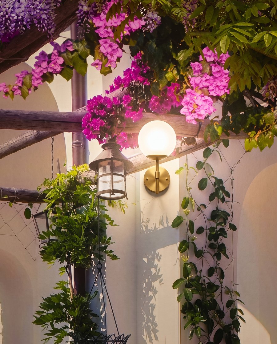 Unter der blühenden Pergola — Detail