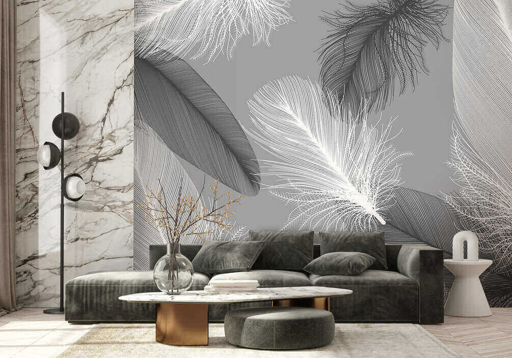 Zarte Federn, monochrom — Interieur 3