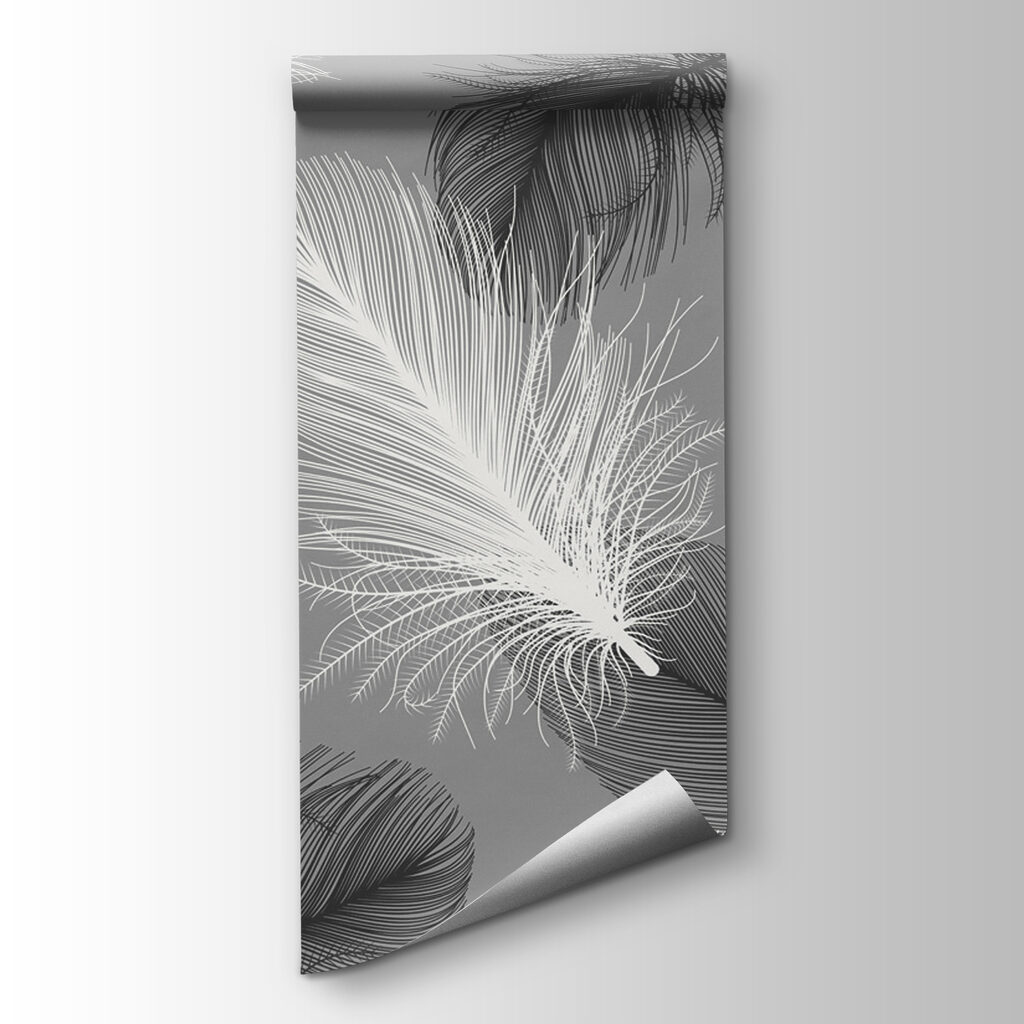 Zarte Federn, monochrom — Produktansicht