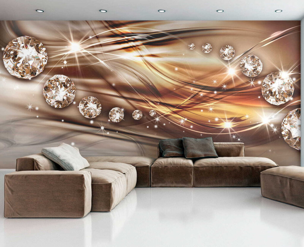 Glanz in braunen Wellen in einem Interieur