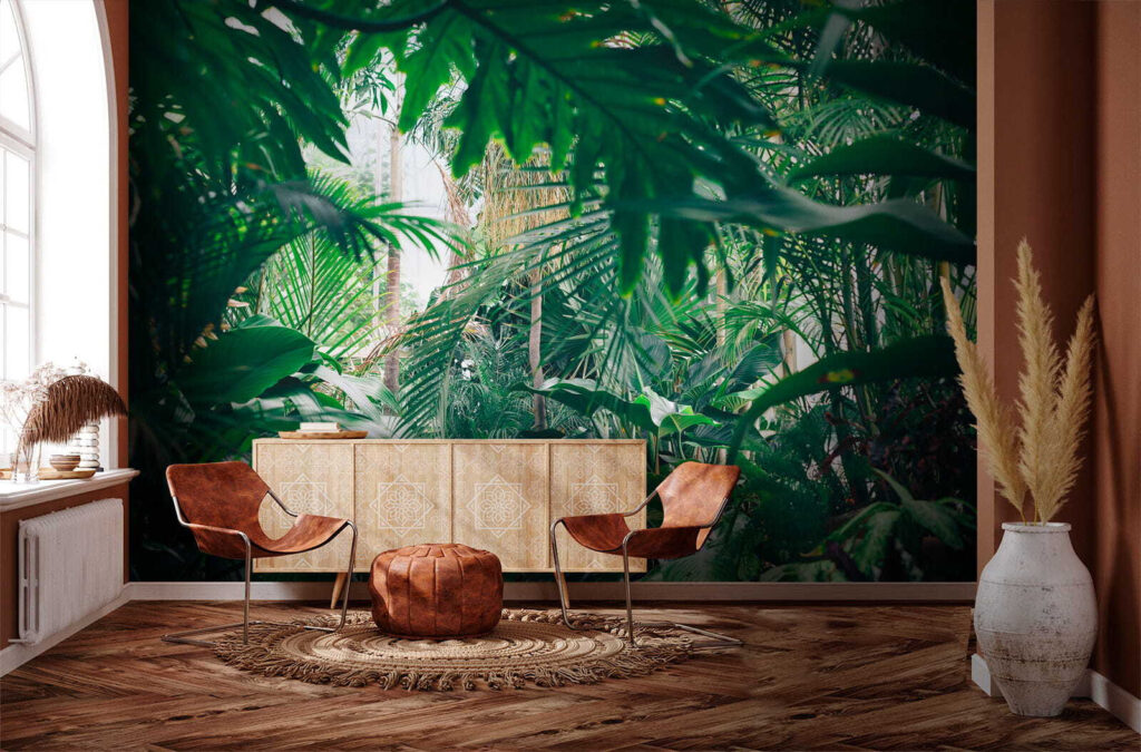 Grüne Palmblätter — Interieur 1