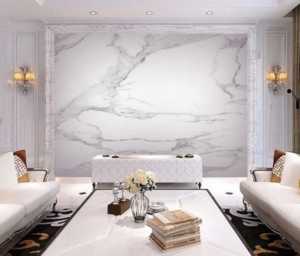 Marmorweiß mit breiten Adern — Interieur 2