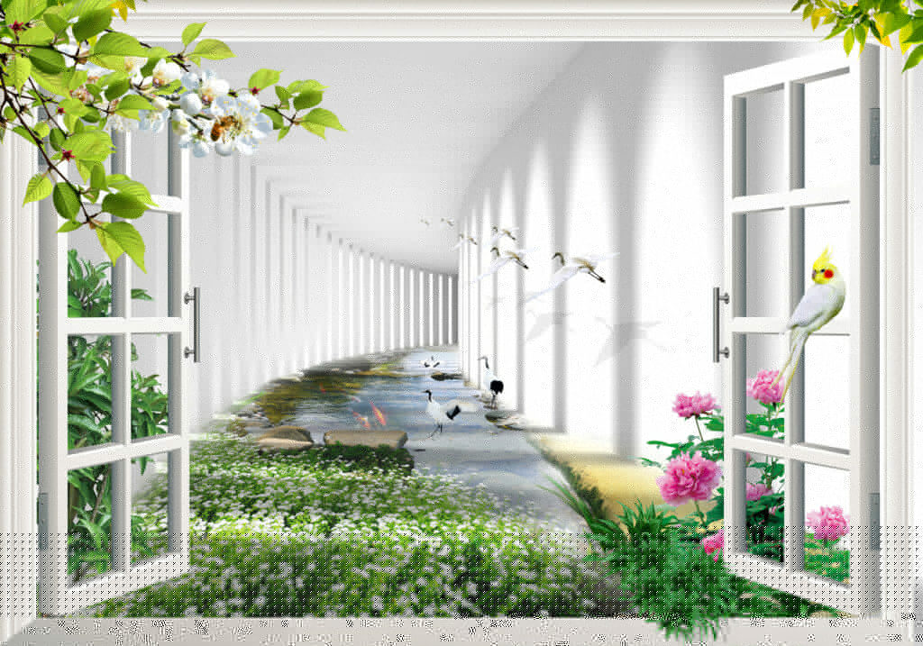 Fenster zum Garten — ganzes Design