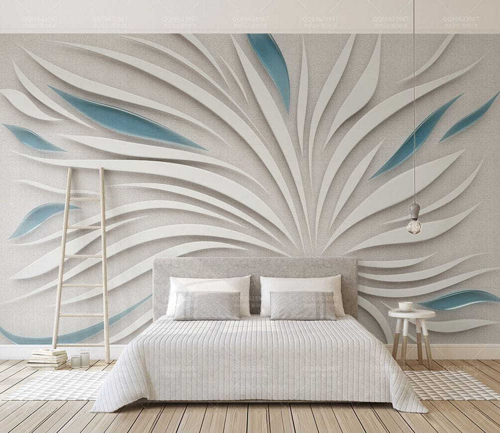 Weiße Blattstrahlen in einem Interieur