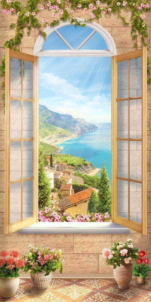 Fenster zu den Hügeln — ganzes Design