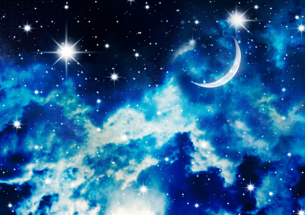Mond und Sterne — ganzes Design