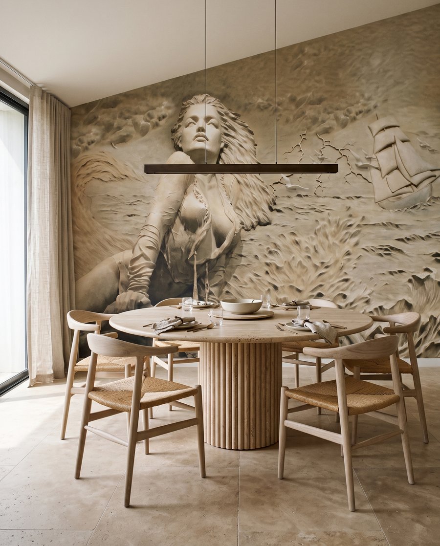 Frau zwischen Sandwellen — Interieur 4