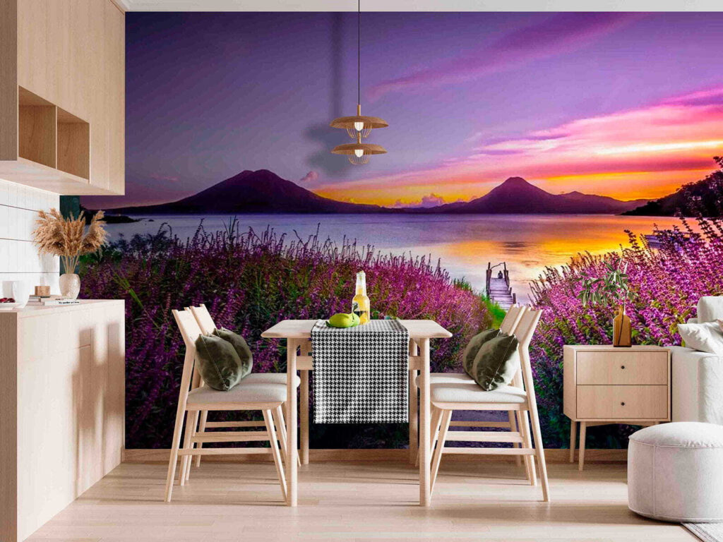 Pfad zwischen violetten Blumen — Interieur 3