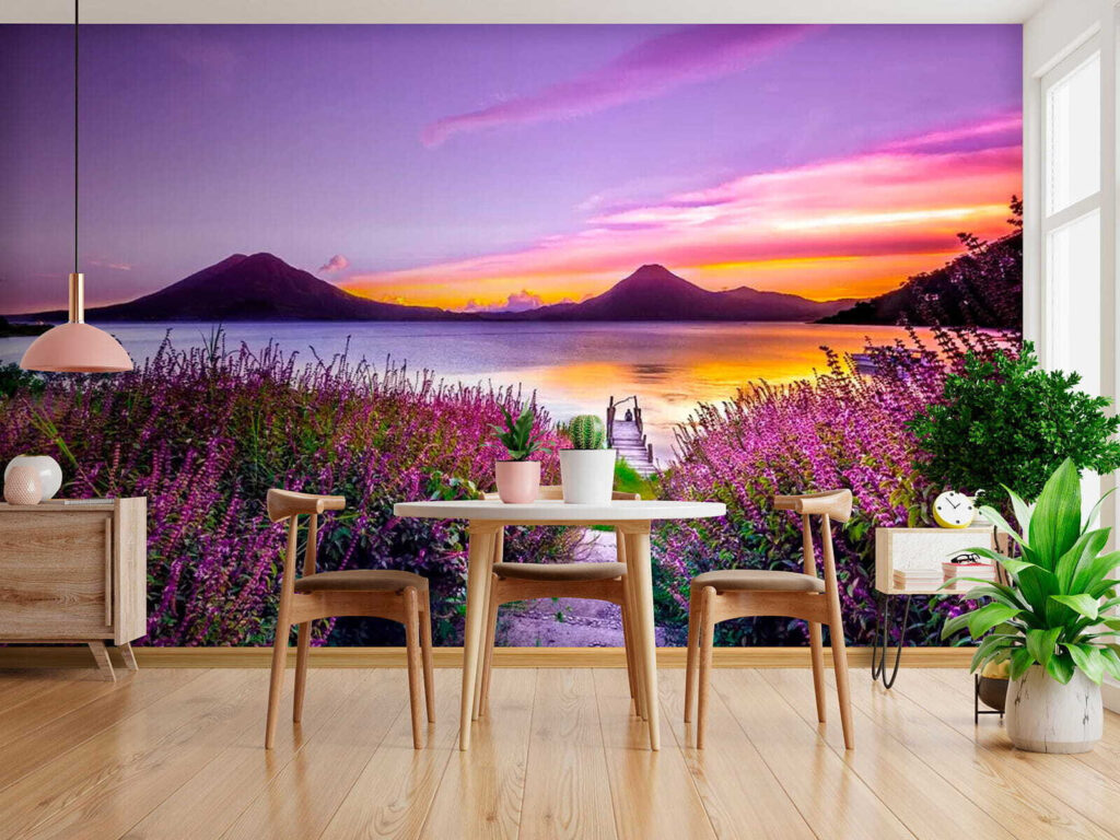 Pfad zwischen violetten Blumen — Interieur 1