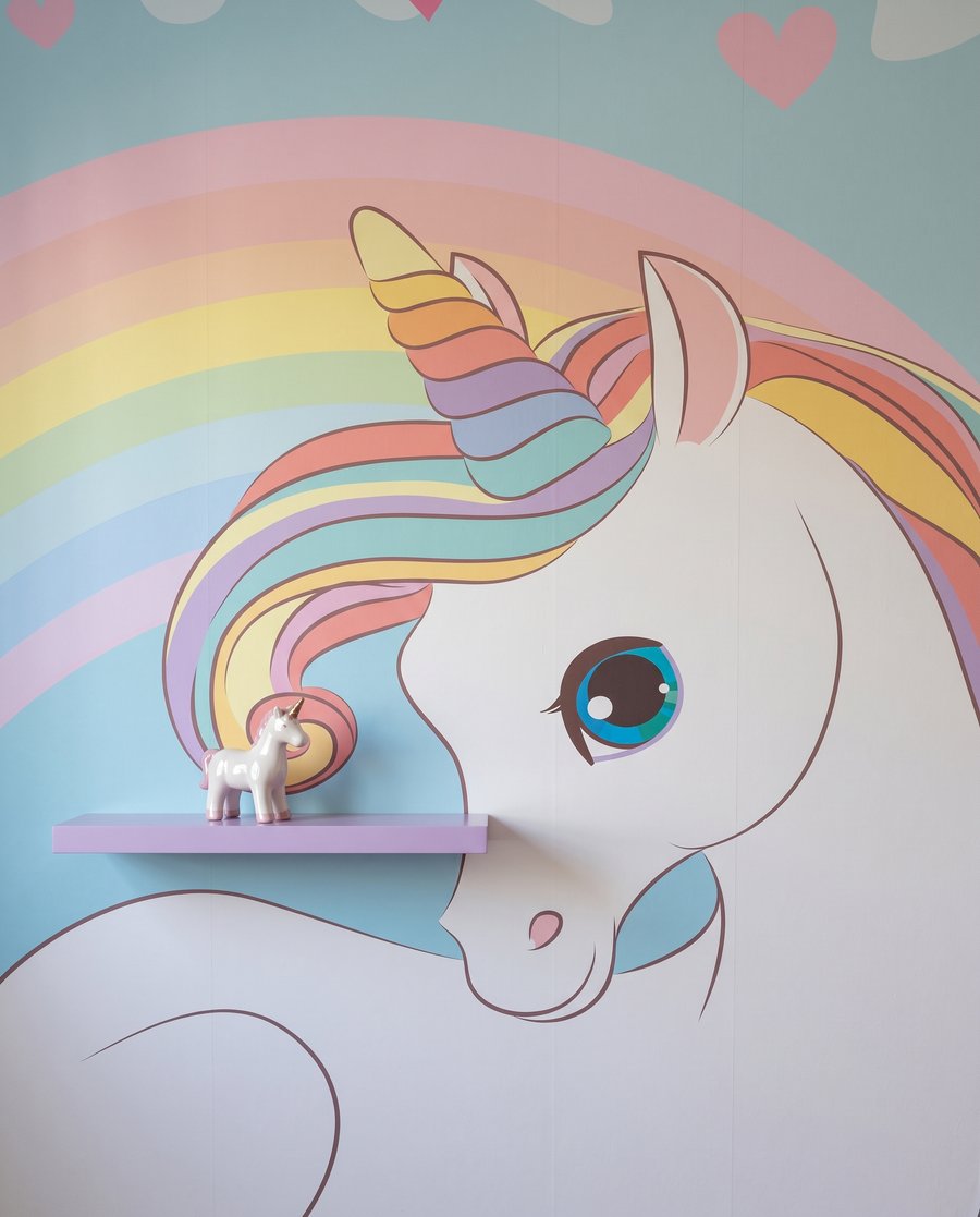 Einhorn unter dem Regenbogen — Detail