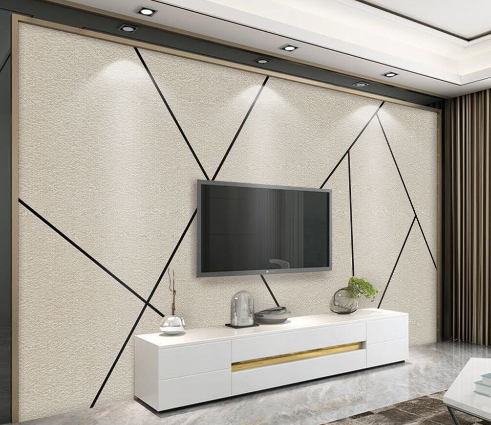 Schwarze Linien auf Sandton in einem Interieur