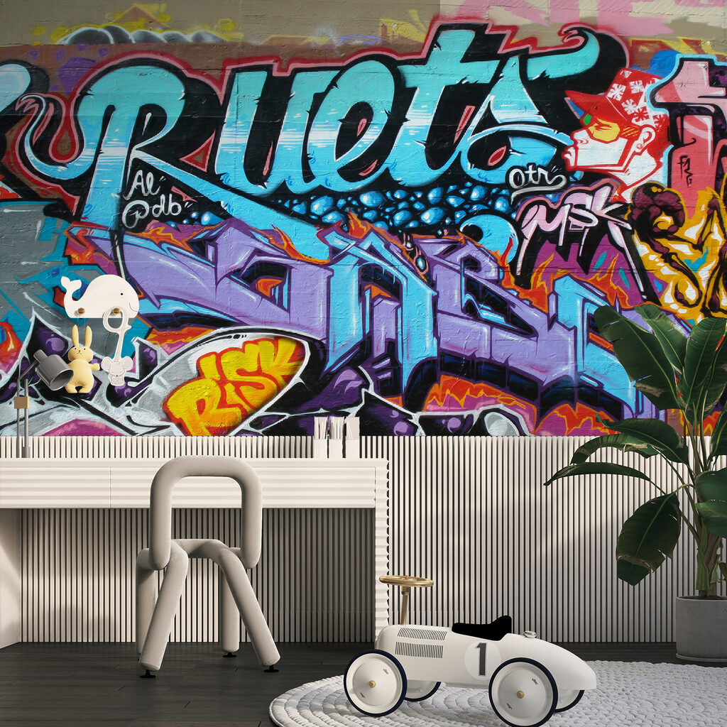 Bunte Graffitibuchstaben — Interieur 3
