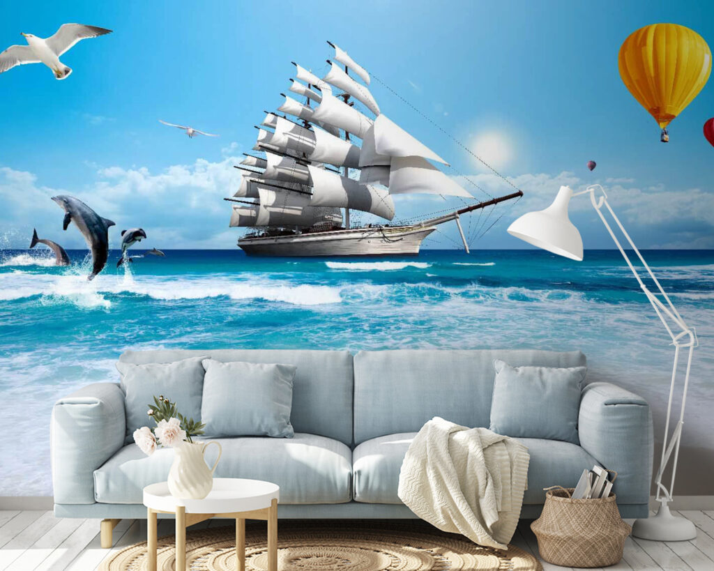 Segelschiff auf dem Ozean — Interieur 1