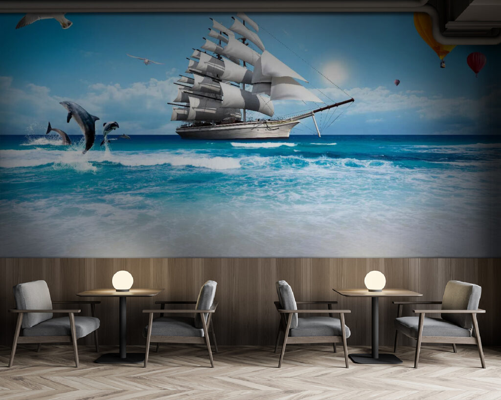 Segelschiff auf dem Ozean — Interieur 2