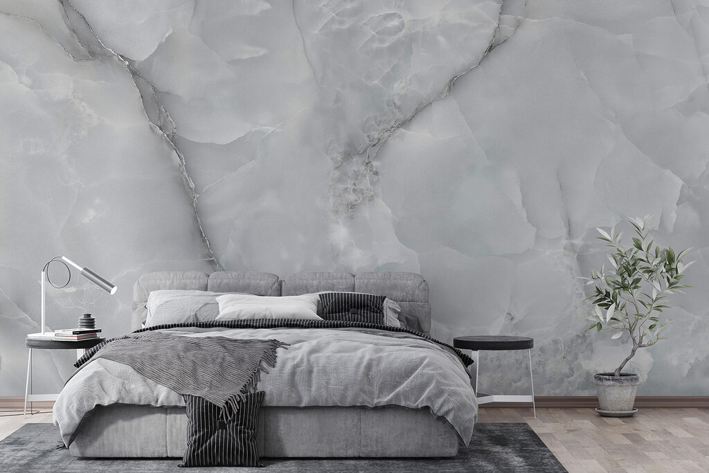 Marmormuster in kühlen Tönen — Interieur 3