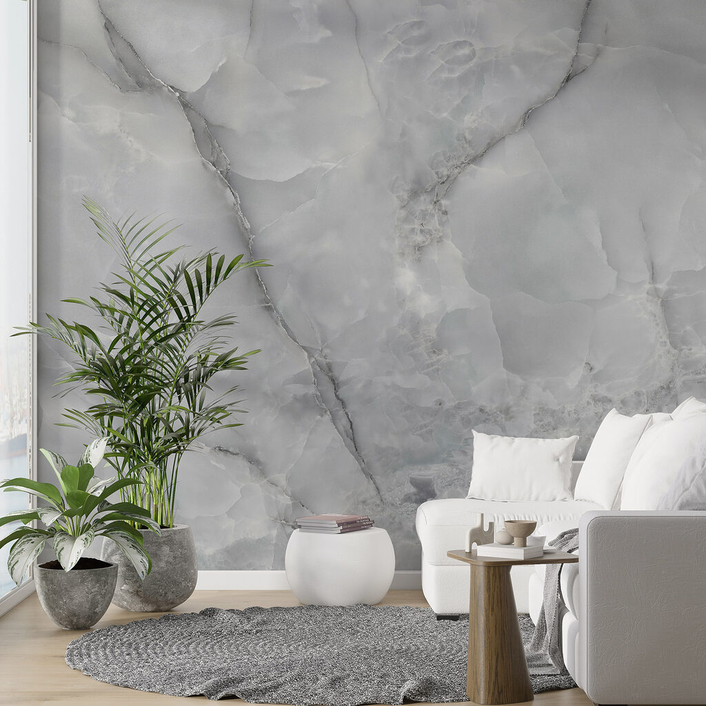 Marmormuster in kühlen Tönen — Interieur 2
