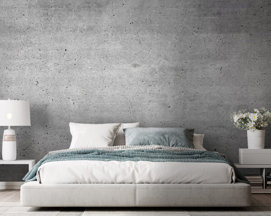 Betongrau mit feinen Spuren in einem Interieur