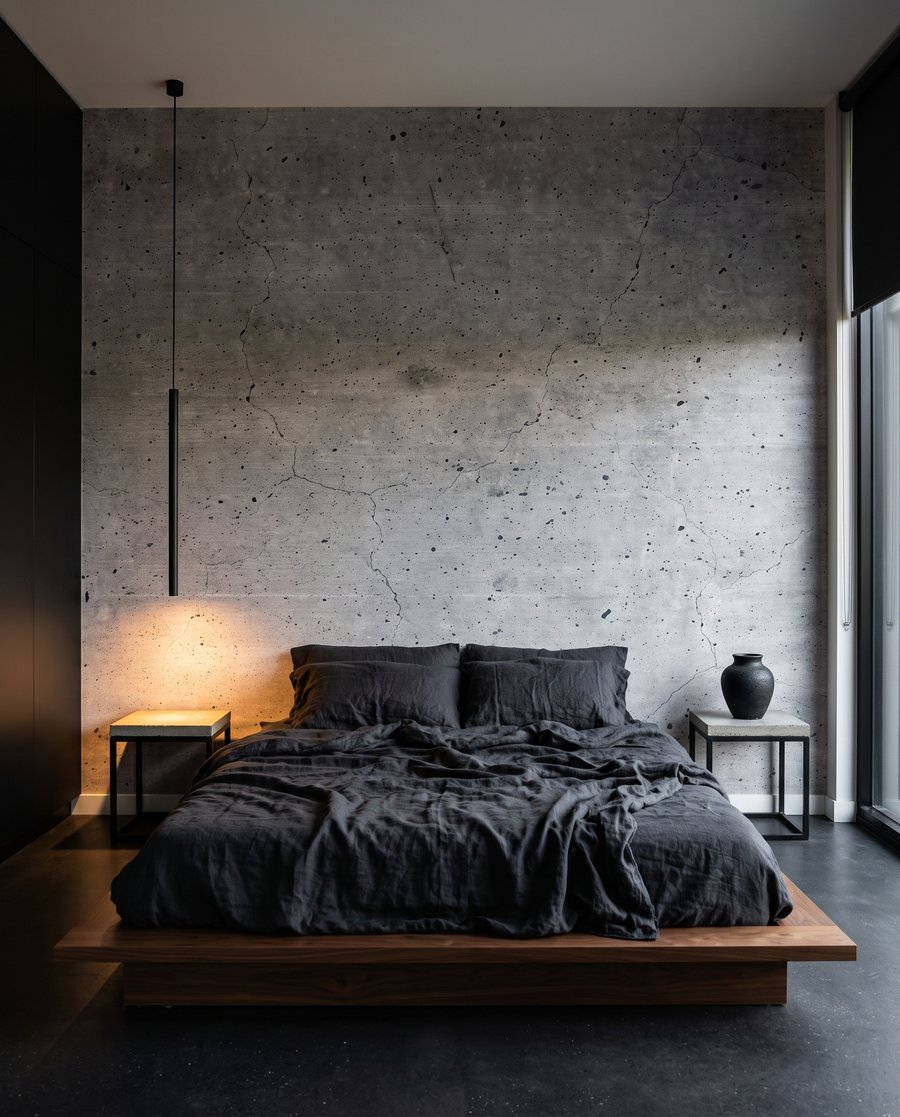 Betongrau mit feinen Spuren — Interieur 2