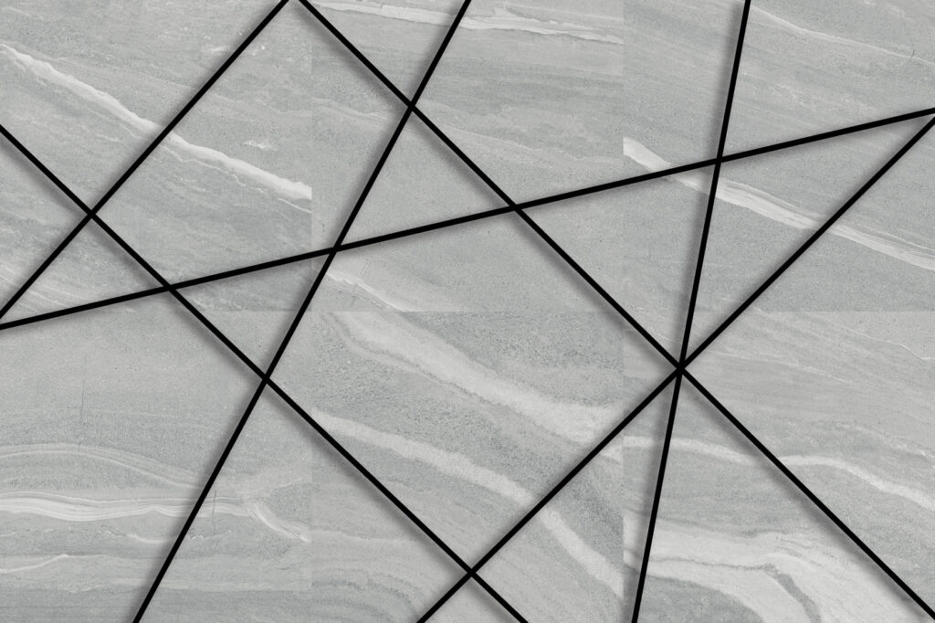 Schwarze Linien auf Grau — ganzes Design