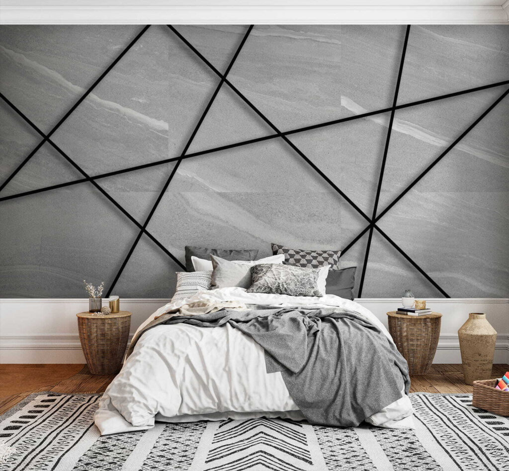 Schwarze Linien auf Grau — Interieur 2