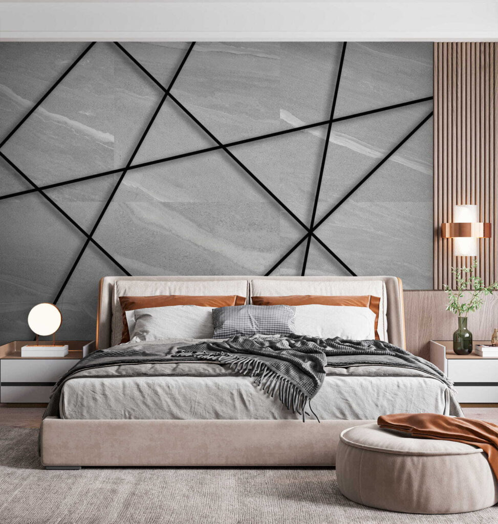 Schwarze Linien auf Grau — Interieur 3