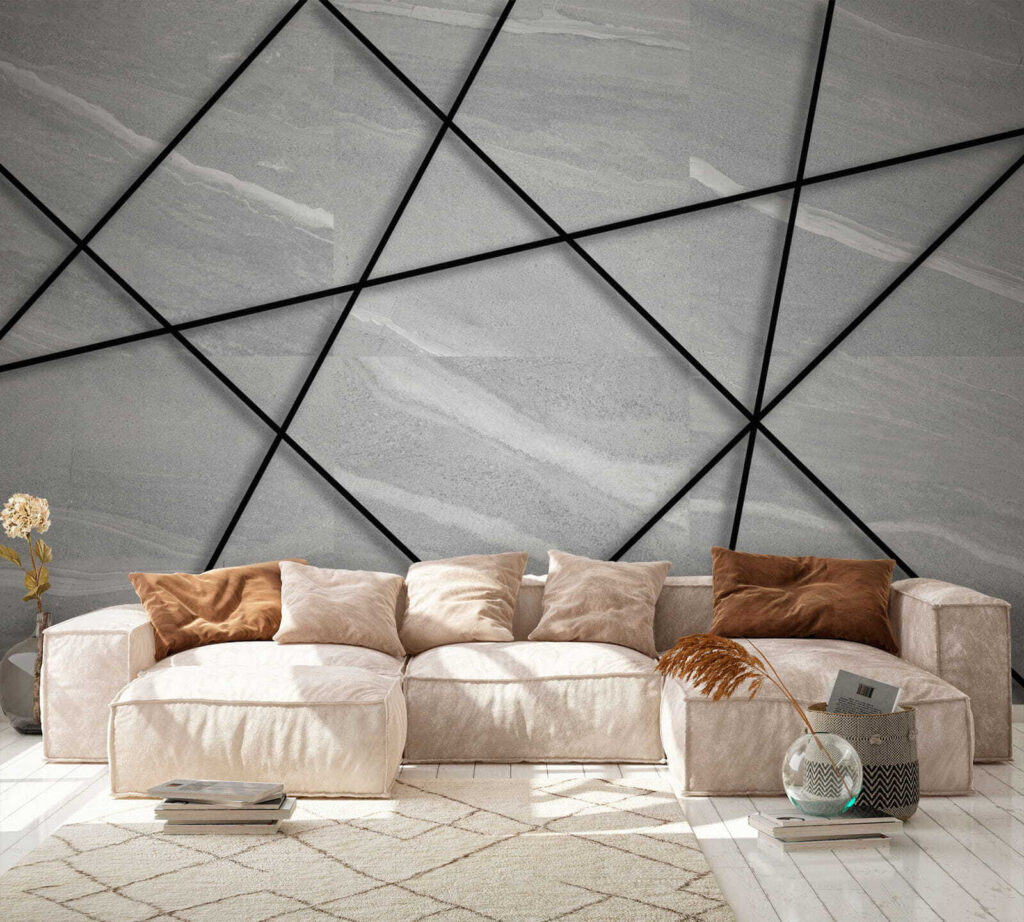 Schwarze Linien auf Grau — Interieur 4