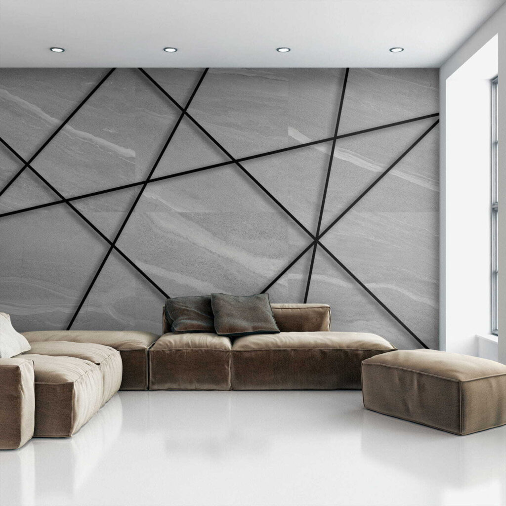 Schwarze Linien auf Grau — Interieur 5