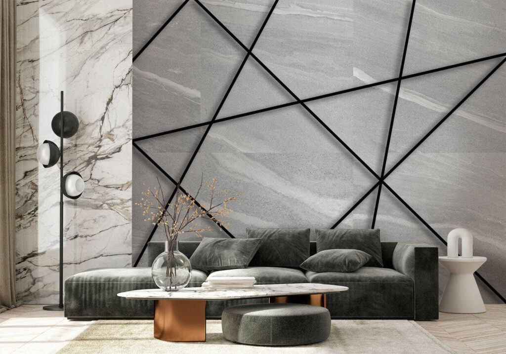 Schwarze Linien auf Grau — Interieur 6