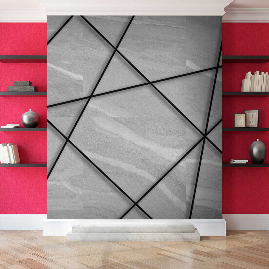 Schwarze Linien auf Grau — Interieur 7