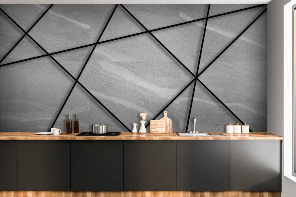 Schwarze Linien auf Grau — Interieur 8