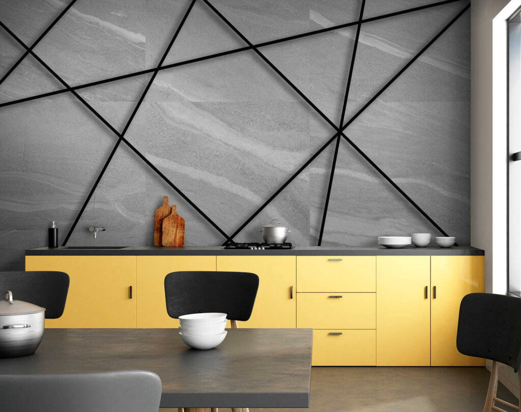 Schwarze Linien auf Grau — Interieur 9